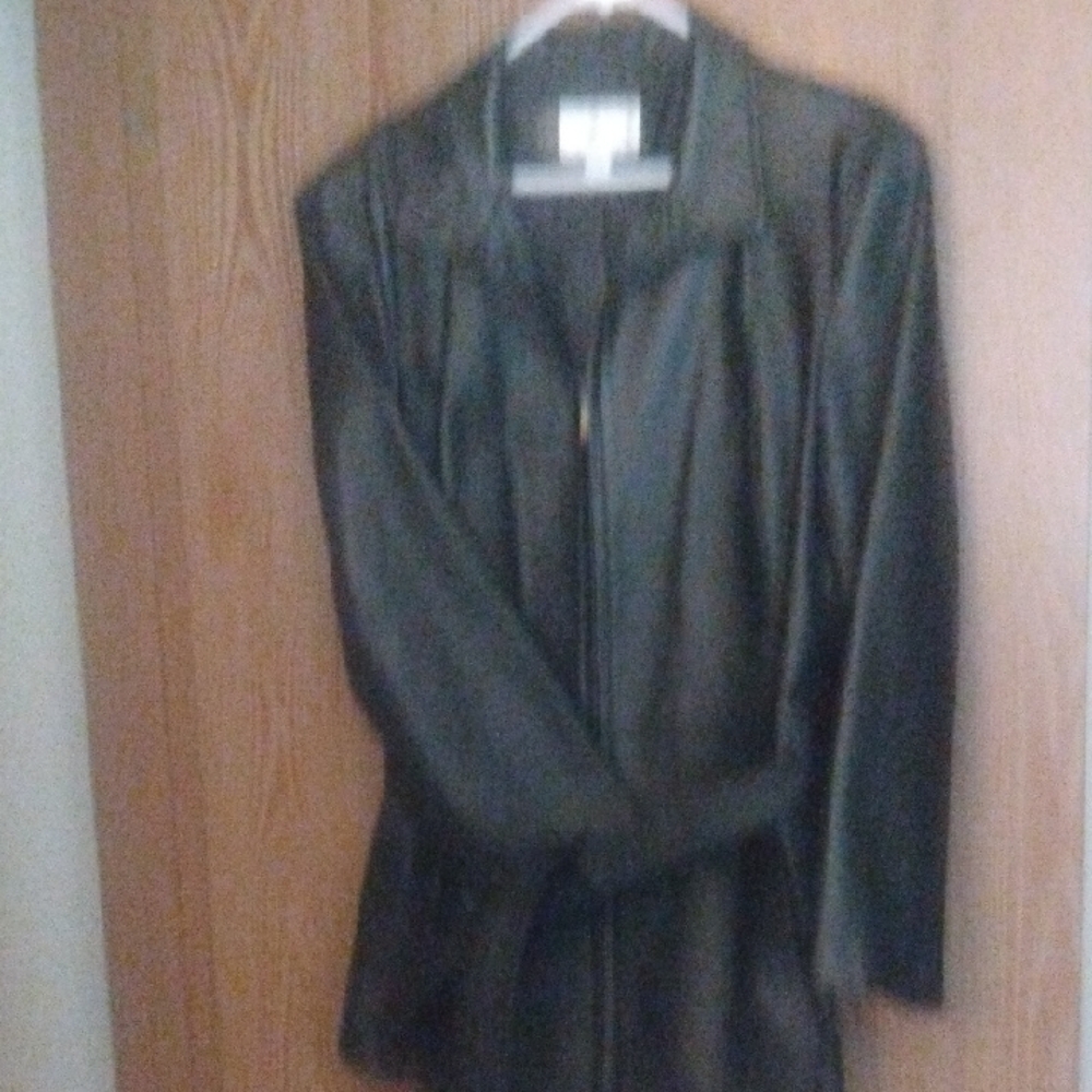 Worthington Black Leather Jacket Tailored Elegance
